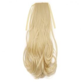 Coda sintetica su nastro - riccia, biondo chiaro F18, 45 cm