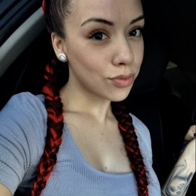 C6 red love extension di capelli per treccine