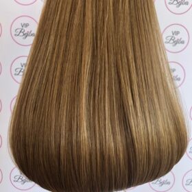 200g sintetici clip-on extension di capelli a 3 fasce - lisci, biondo scuro #14/16, 60cm