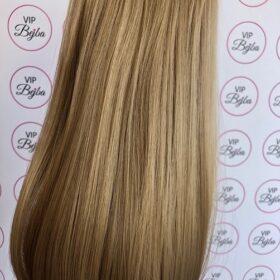 200g sintetici clip-on extension di capelli a 3 fasce - lisci, biondo caramello #18/24, 60cm