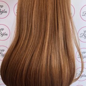 200g sintetici clip-on extension di capelli a 3 fasce - lisci, rosso castano marrone #26/30, 60cm