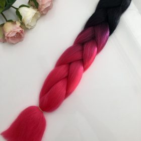 B3 black & pink extension di capelli per treccine