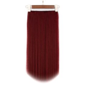 Invisibili sintetici extension di capelli - lisci, vino rosso F38, 60cm