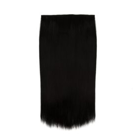 Invisibili sintetici extension di capelli - lisci, nero intenso F1, 60cm
