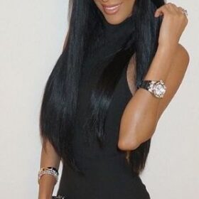 Invisibili sintetici extension di capelli - lisci, nero intenso F1, 60cm