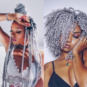 A39 extra grey extension di capelli per treccine