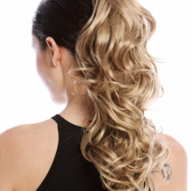 Coda sintetica BelleExtension - riccia, biondo miele con punte bionde F23, 50 cm