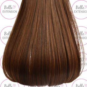 Sintetici clip-on extension di capelli a 3 fasce - ricci, cioccolato mix Y11, 50 cm