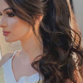 Coda sintetica BelleExtension - riccia, marrone cioccolato F3, 50 cm