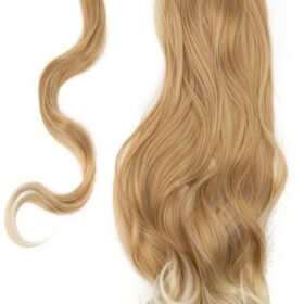 Coda sintetica BelleExtension - riccia, chiaro con meches bionde F15, 50 cm