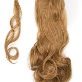 Coda sintetica BelleExtension - riccia, scuro con meches bionde F39, 50 cm