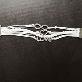 Braccialetto bianco Love