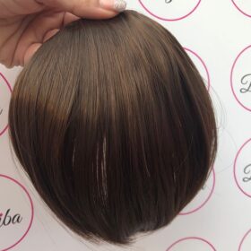 Impianto capelli frangia: marrone cioccolato (su forcina)