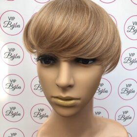 Impianto capelli frangia: scuro con meches bionde (su forcina)