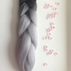 B36 black & grey extension di capelli per treccine