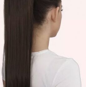 Coda sintetica BelleExtension - liscia, marrone cioccolato F3, 65 cm