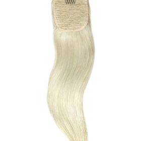 Coda naturale su nastro - liscia, biondo ice #ice blond