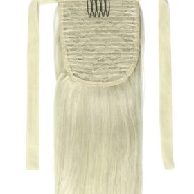 Coda naturale su nastro - liscia, biondo ice #ice blond