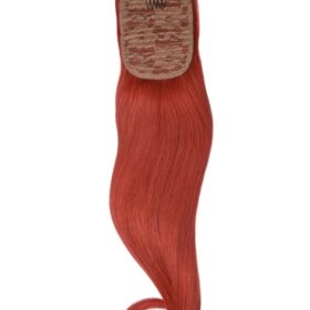 Coda naturale su nastro - liscia, rosso, ULTIMO PEZZO