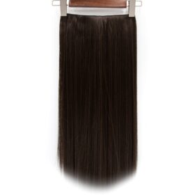 Invisibili sintetici extension di capelli - lisci, marrone scuro F5, 60cm
