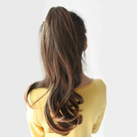 Coda sintetica BelleExtension - riccia, marrone chiaro F6, 50 cm